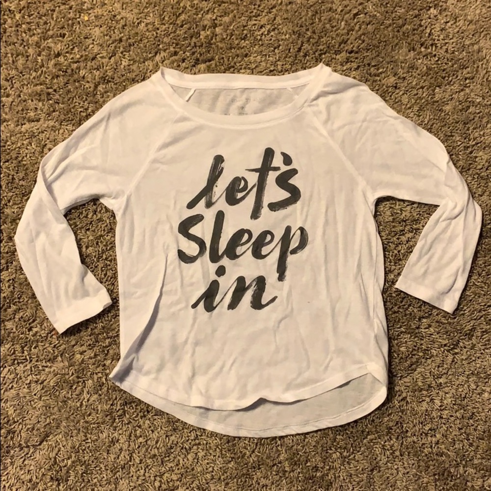 “Let’s sleep in” long sleeve
